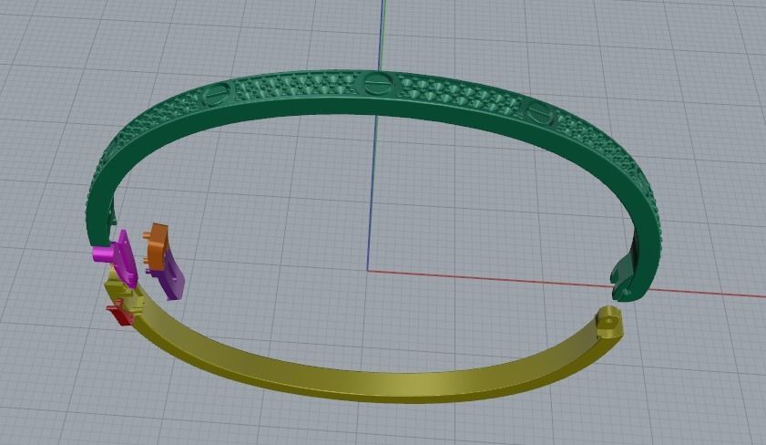 Bracelet size16 Model 5150 3D print model_2