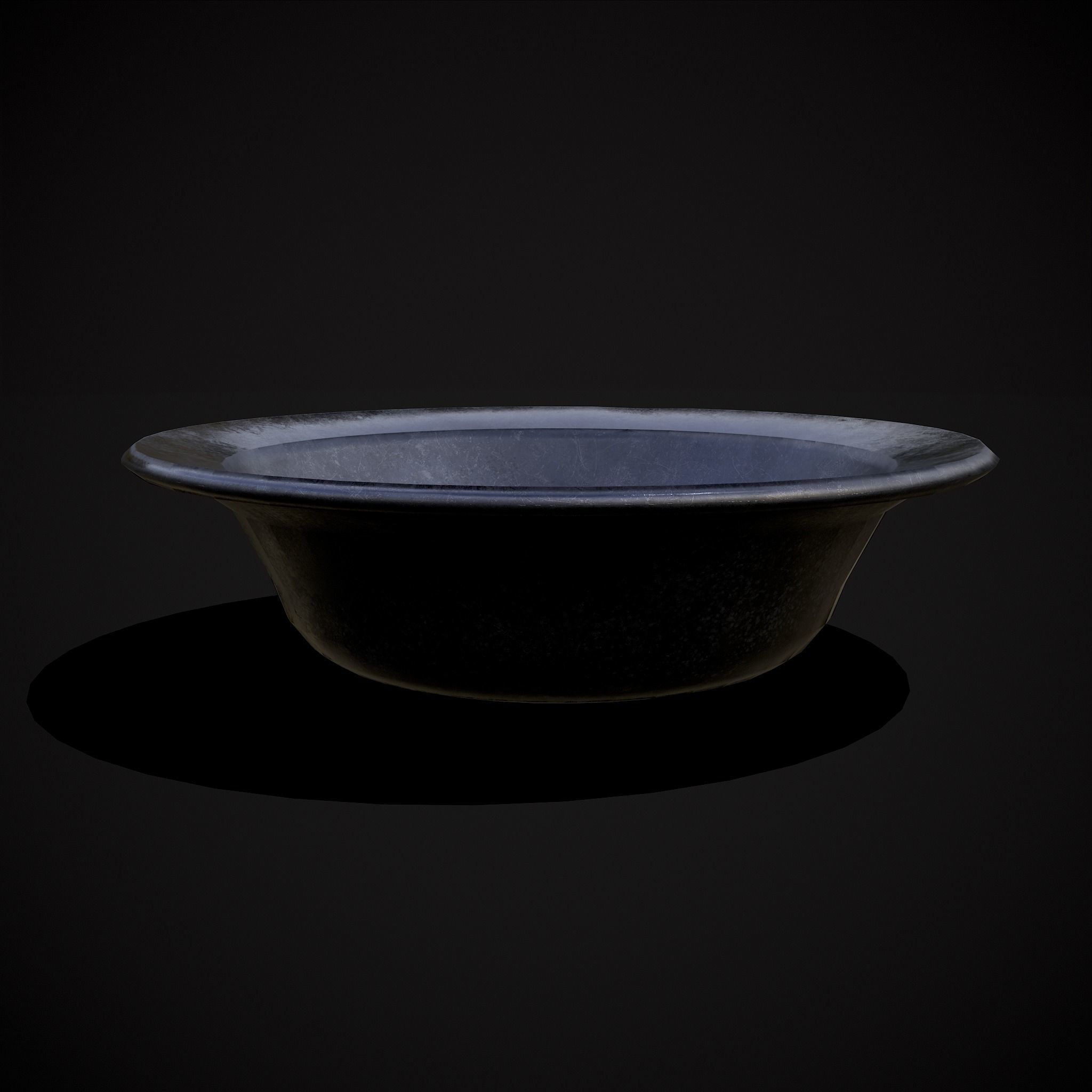 Basic Metal Bowl Low-poly 3D model_5