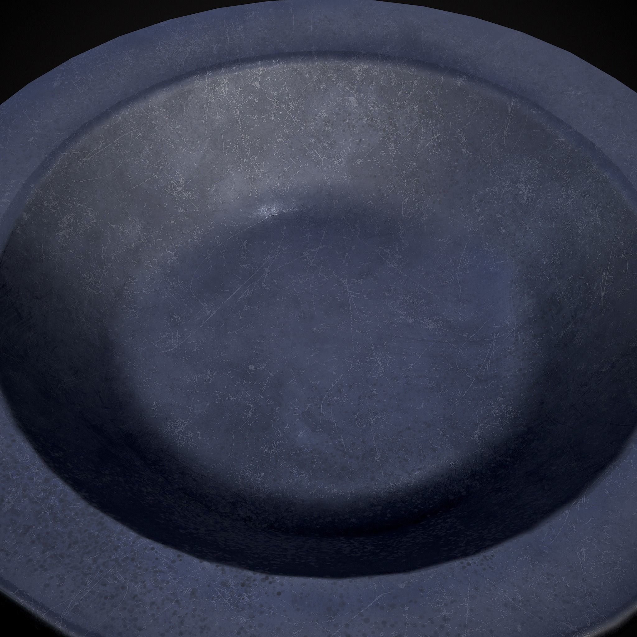 Basic Metal Bowl Low-poly 3D model_7