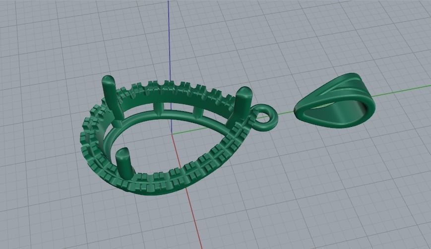 Pendant pear Model 5145 3D print model_2