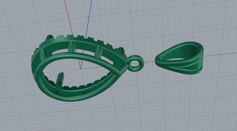 Pendant pear Model 5145 3D print model_4