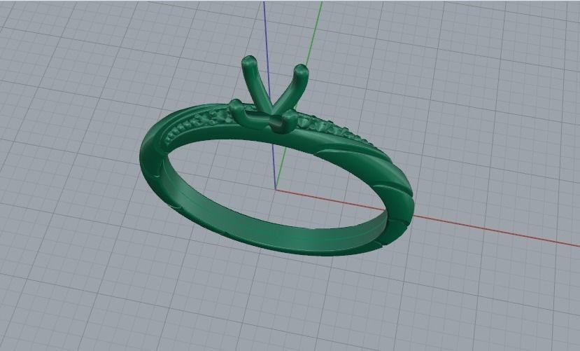 Solitaire ring Model 5134 3D print model_2
