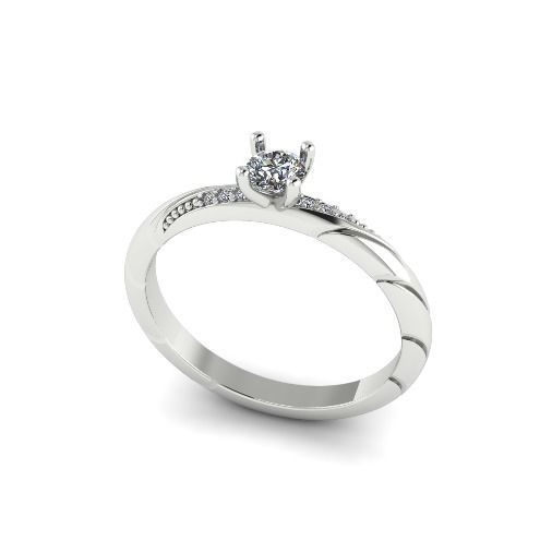 Solitaire ring Model 5134 3D print model_1