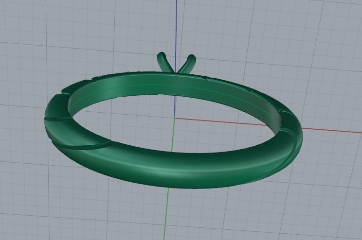 Solitaire ring Model 5134 3D print model_4