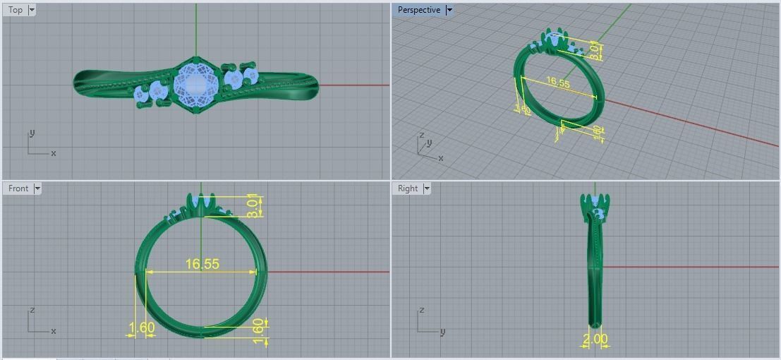 Solitaire ring Model 5133 3D print model_5