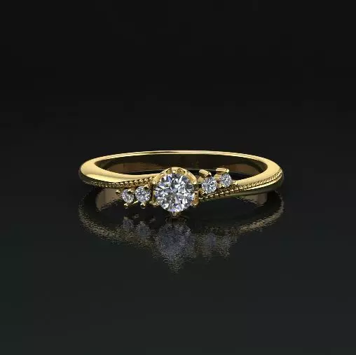 Solitaire ring Model 5133 3D print model_0