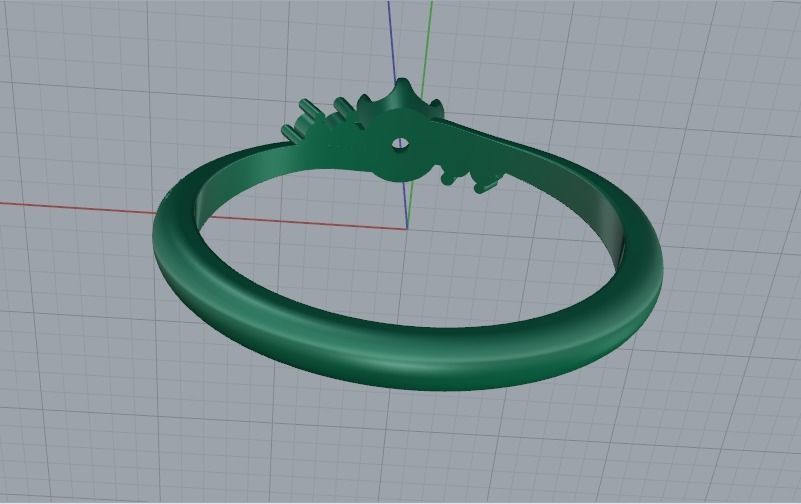 Solitaire ring Model 5133 3D print model_4