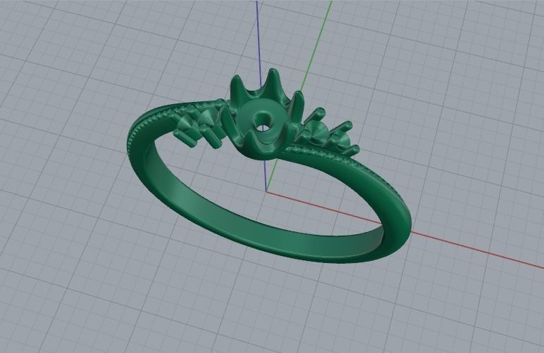 Solitaire ring Model 5133 3D print model_2