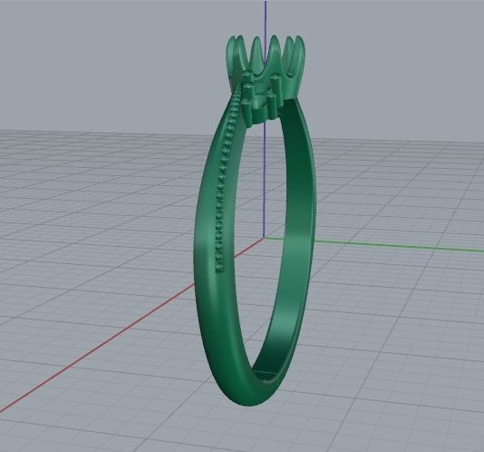 Solitaire ring Model 5133 3D print model_3