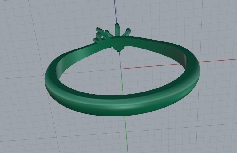 Solitaire ring Model 5129 3D print model_4