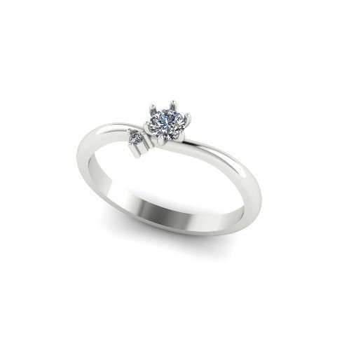 Solitaire ring Model 5129 3D print model_1