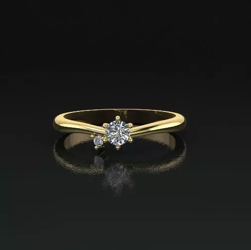 Solitaire ring Model 5129 3D print model_0