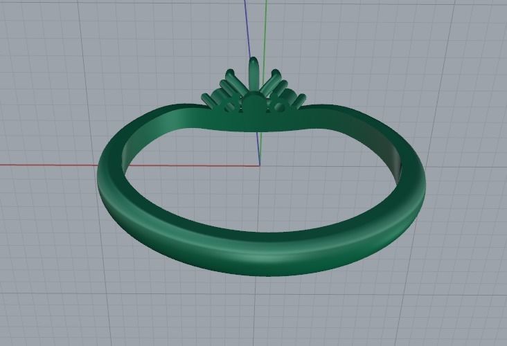 Solitaire ring Model 5128 3D print model_4