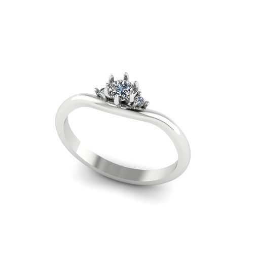 Solitaire ring Model 5128 3D print model_1