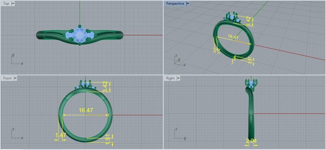Solitaire ring Model 5128 3D print model_5