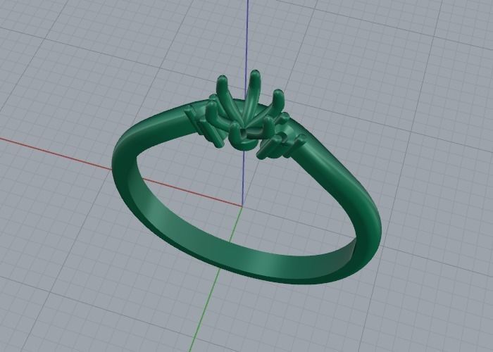 Solitaire ring Model 5128 3D print model_3