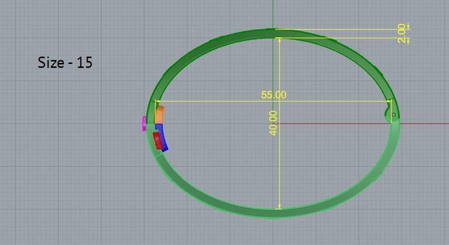 Bracelet size15 Model 5221 3D print model_5