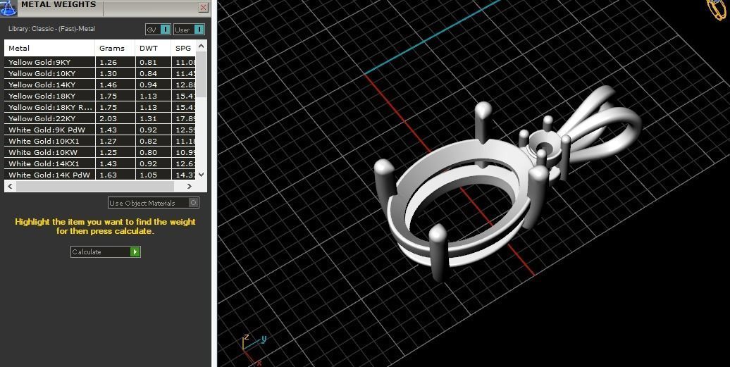 Pendant oval Model 5216 3D print model_6