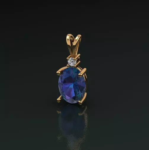 Pendant oval Model 5216 3D print model_0