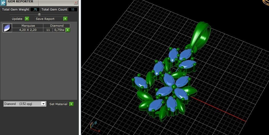 Pendant Model 5204 3D print model_7