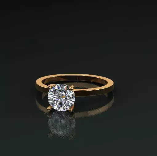 Solitaire ring Model 5202 3D print model_0