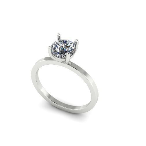 Solitaire ring Model 5202 3D print model_1