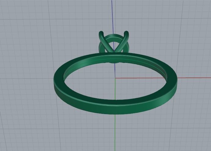 Solitaire ring Model 5202 3D print model_4