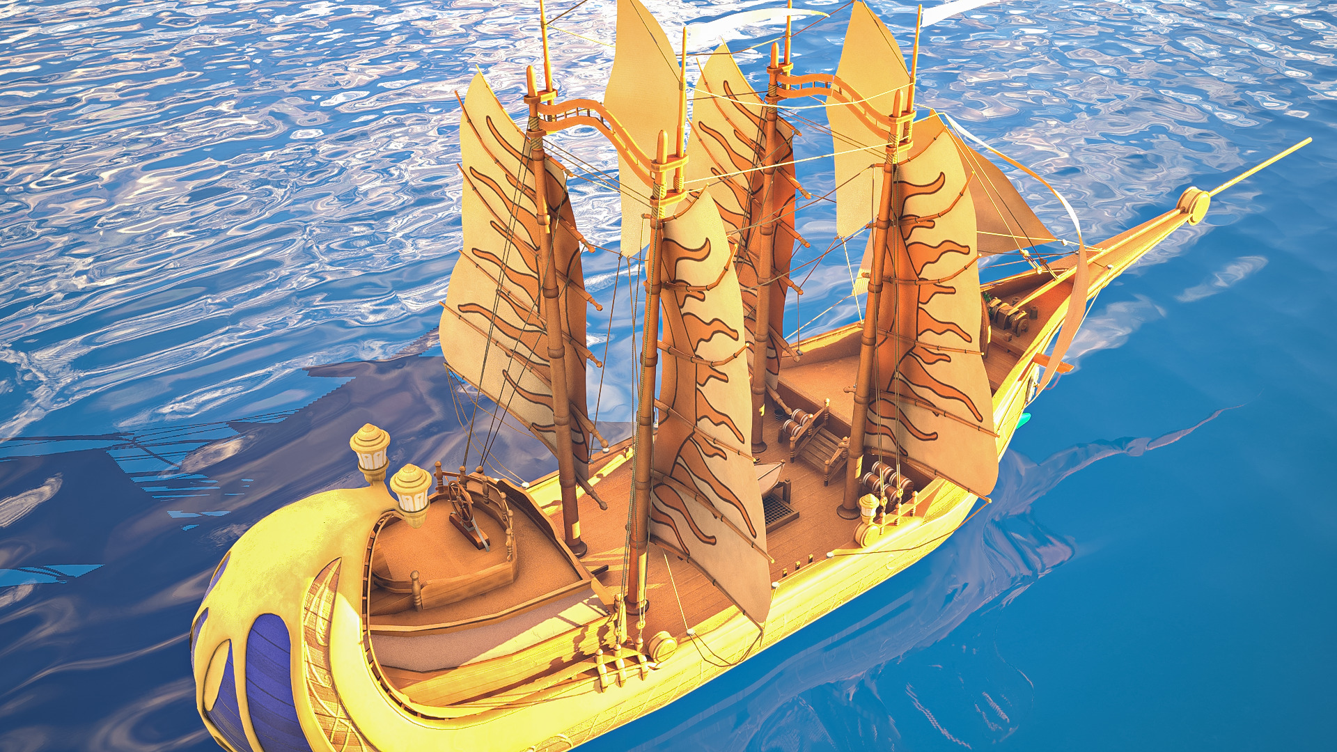 Ship of Numenor - The Rings Of Power Low-poly 3D model_8