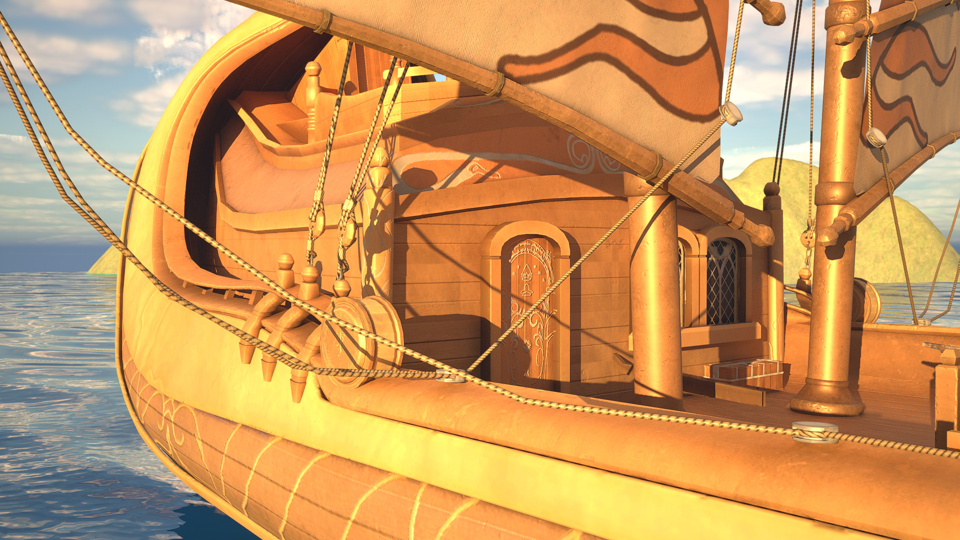 Ship of Numenor - The Rings Of Power Low-poly 3D model_6