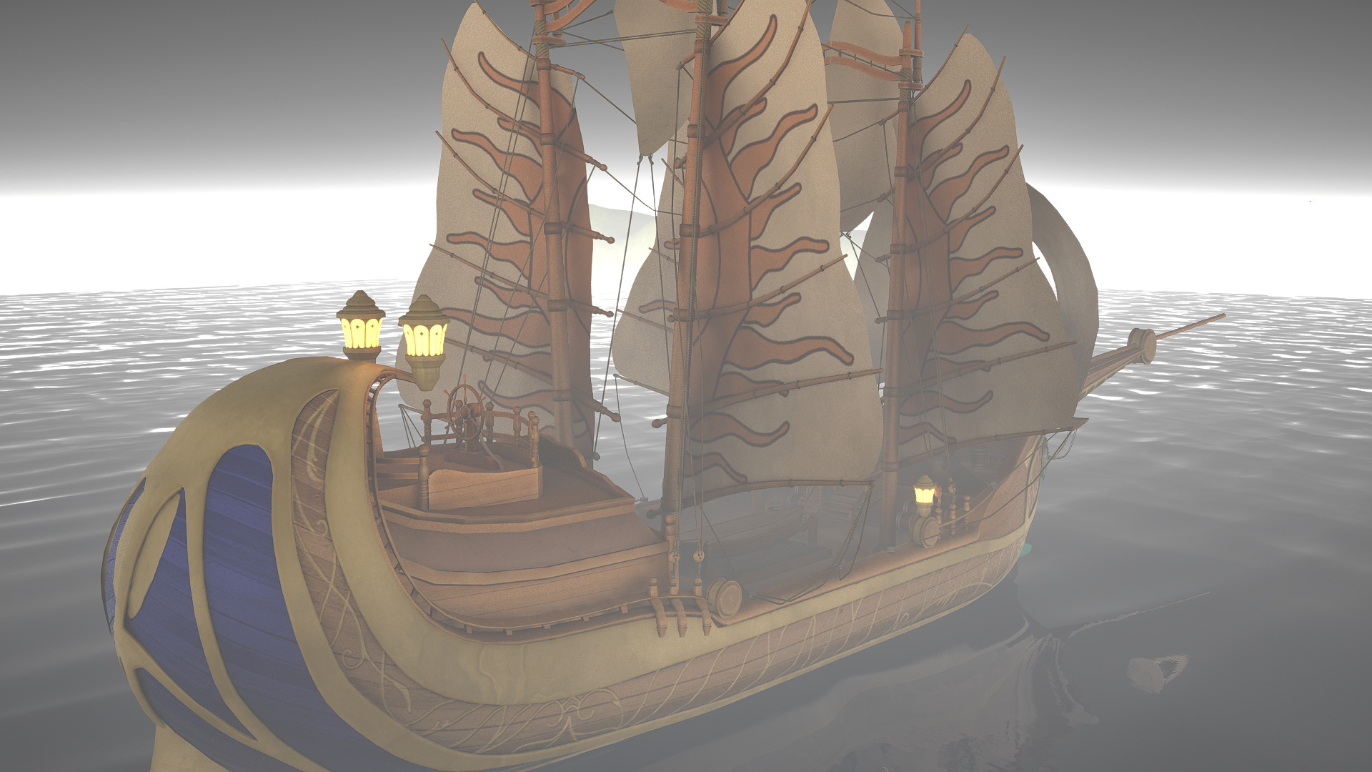 Ship of Numenor - The Rings Of Power Low-poly 3D model_9