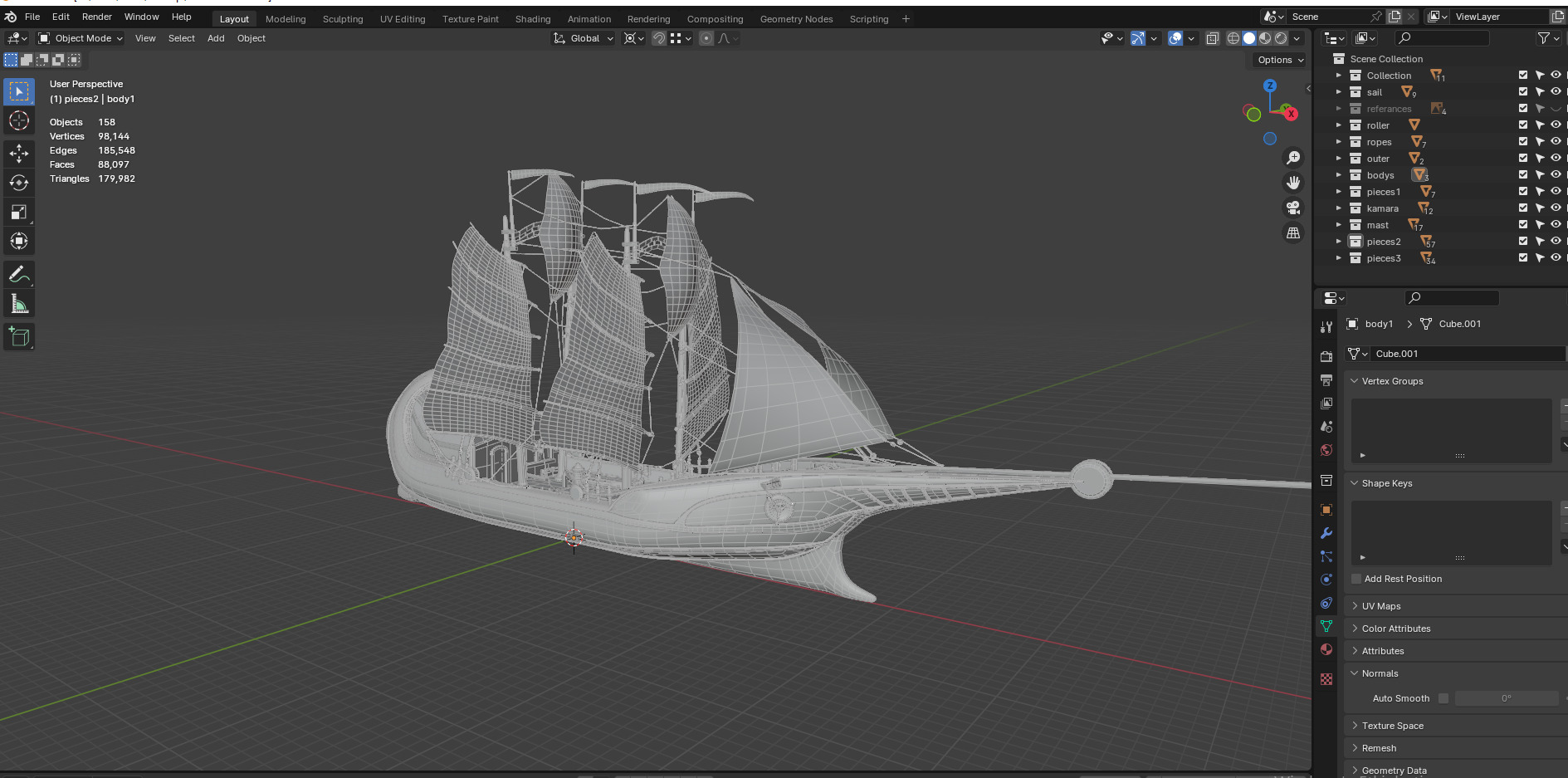Ship of Numenor - The Rings Of Power Low-poly 3D model_10