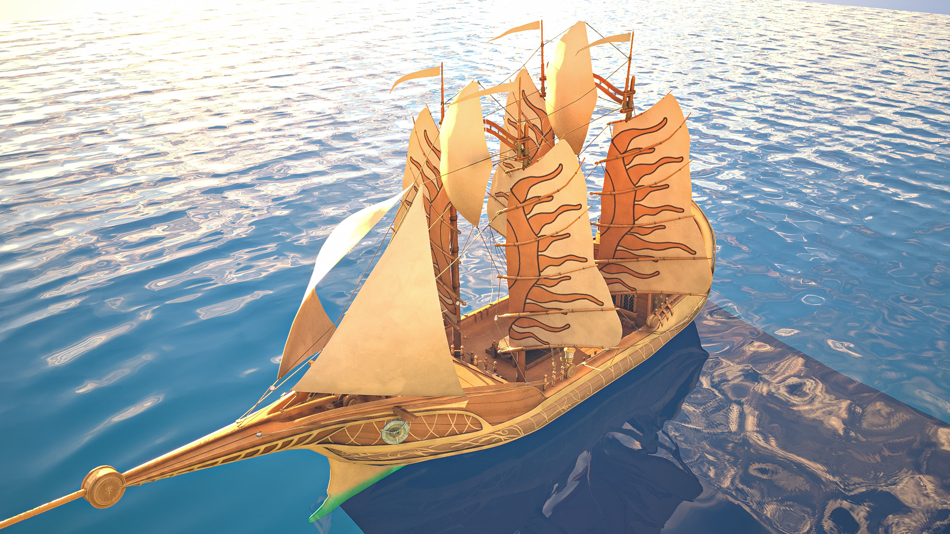 Ship of Numenor - The Rings Of Power Low-poly 3D model_7