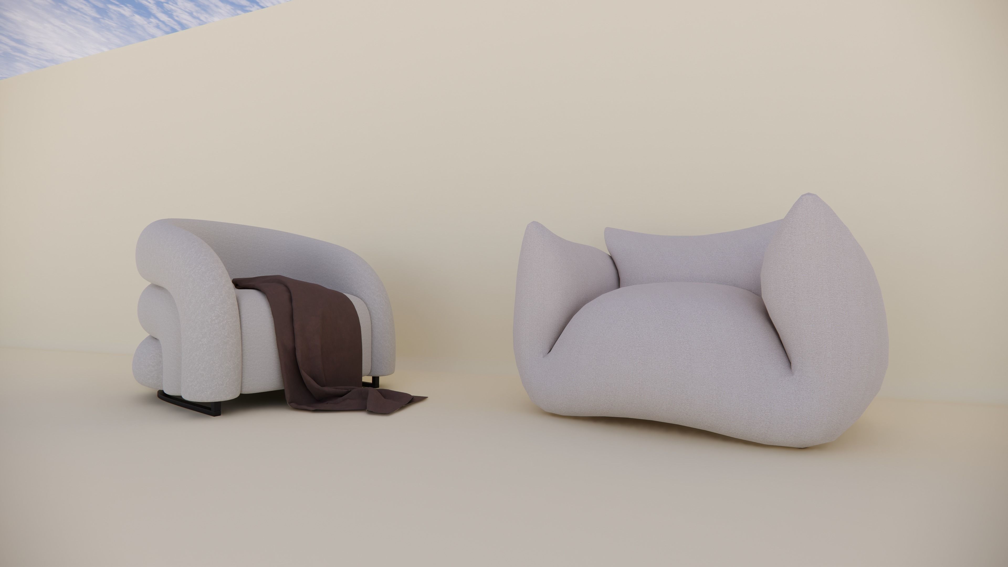 Stylish and Comfortable 3D Sofa Model 3D model_3