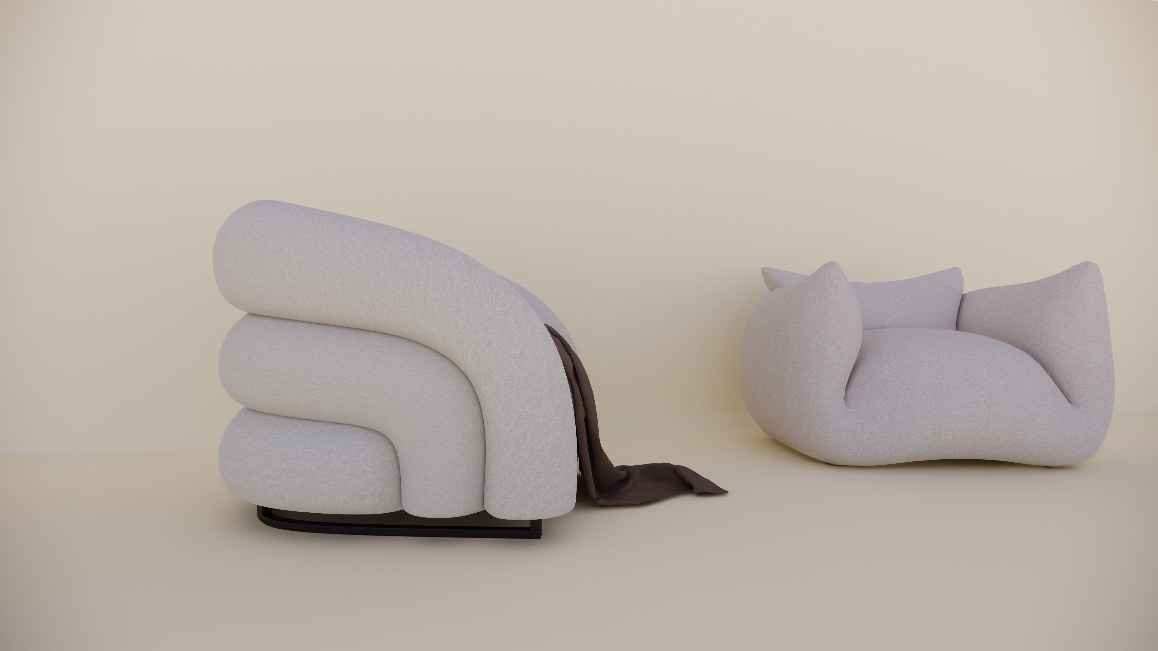 Stylish and Comfortable 3D Sofa Model 3D model_4