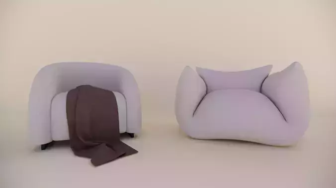 Stylish and Comfortable 3D Sofa Model