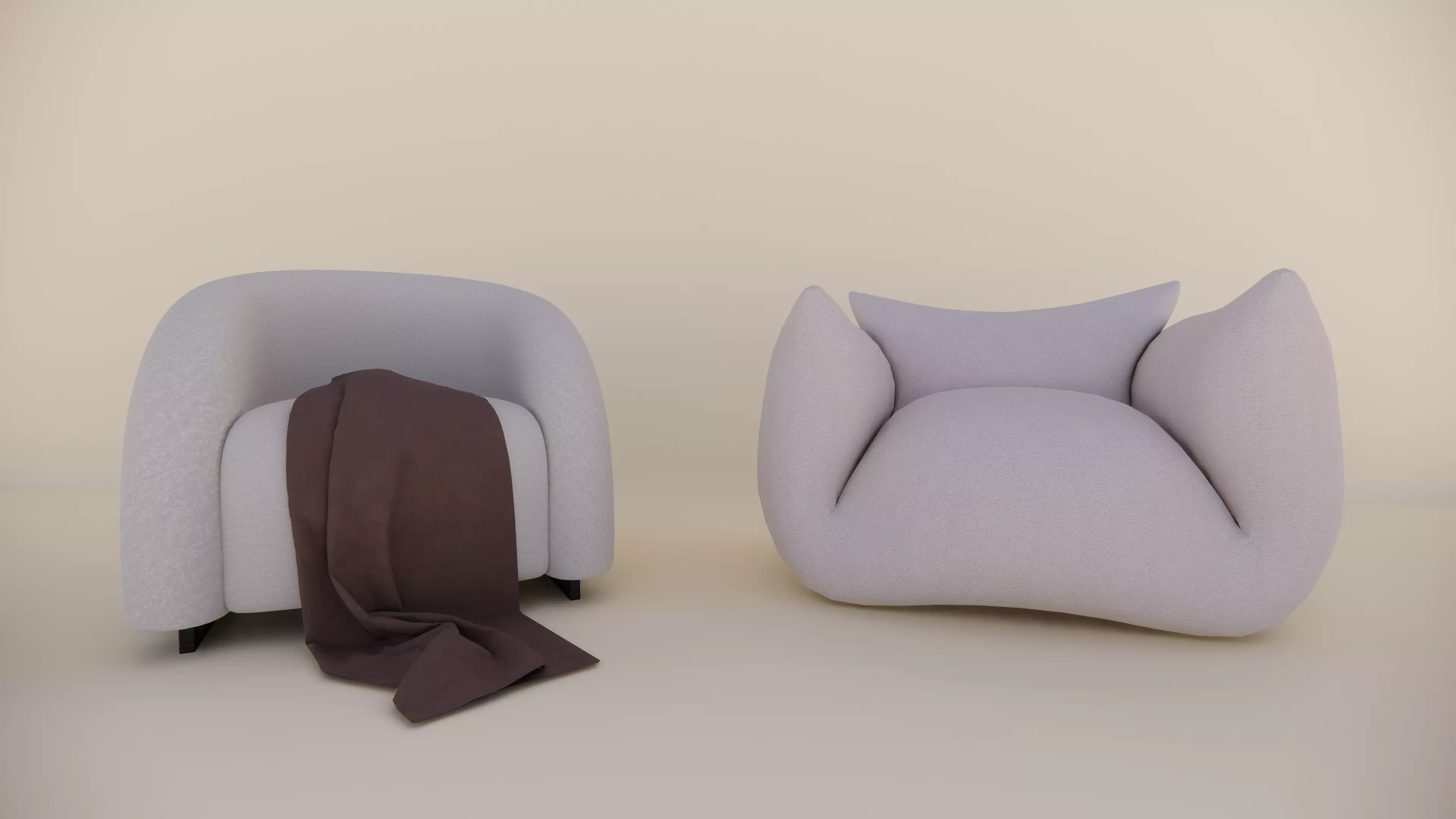 Stylish and Comfortable 3D Sofa Model 3D model_0