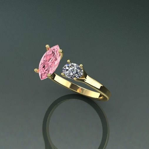 Ring marquise Model 5191 3D print model_1