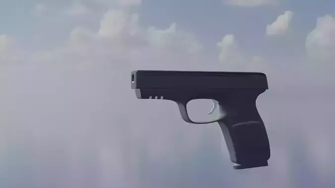Low poly hand gun