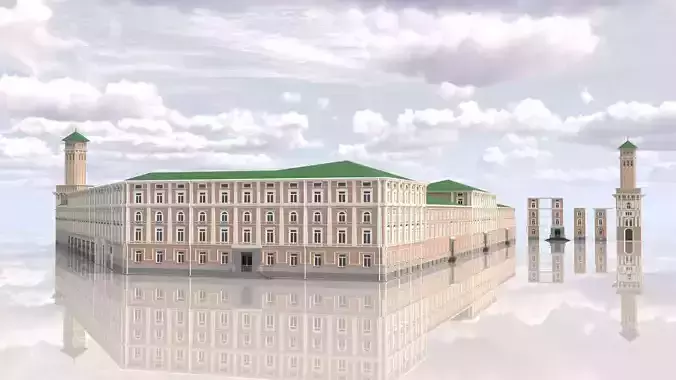 Classic residential building for the European Street 4 3D model
