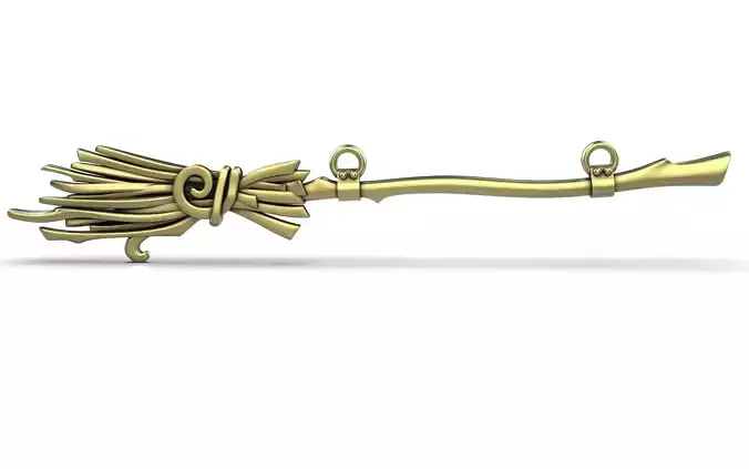 Witch Broom pendant 3D print model
