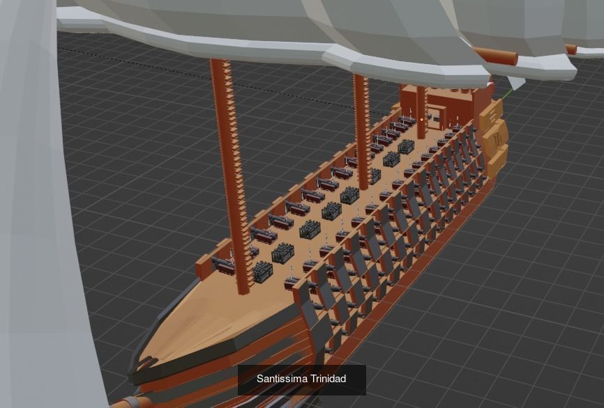 Sea Naval Battle assets Ships guns  towers weapons 3D Model Collection_6