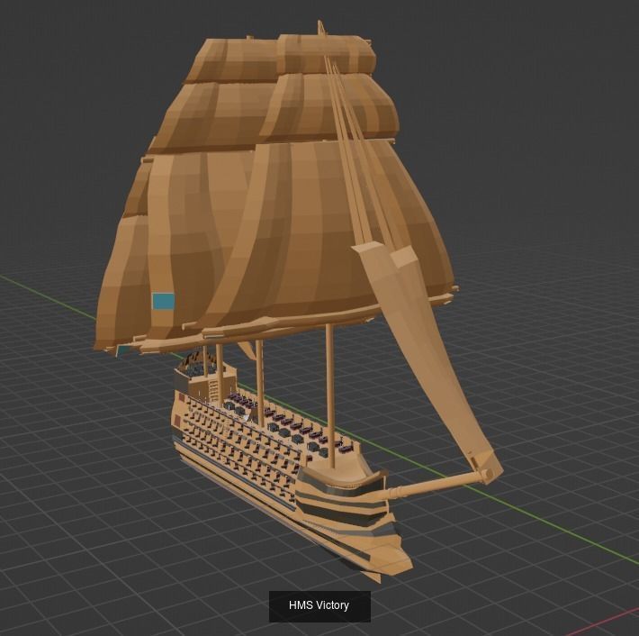 Sea Naval Battle assets Ships guns  towers weapons 3D Model Collection_11