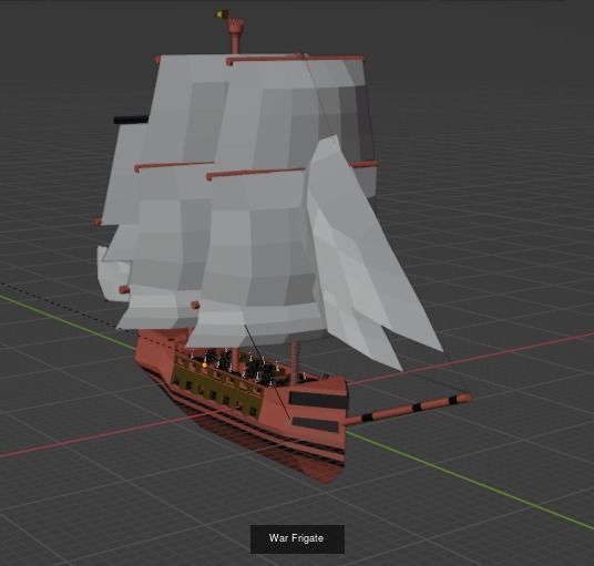 Sea Naval Battle assets Ships guns  towers weapons 3D Model Collection_10