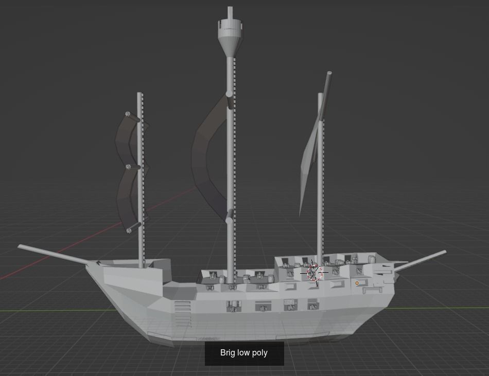 Sea Naval Battle assets Ships guns  towers weapons 3D Model Collection_1