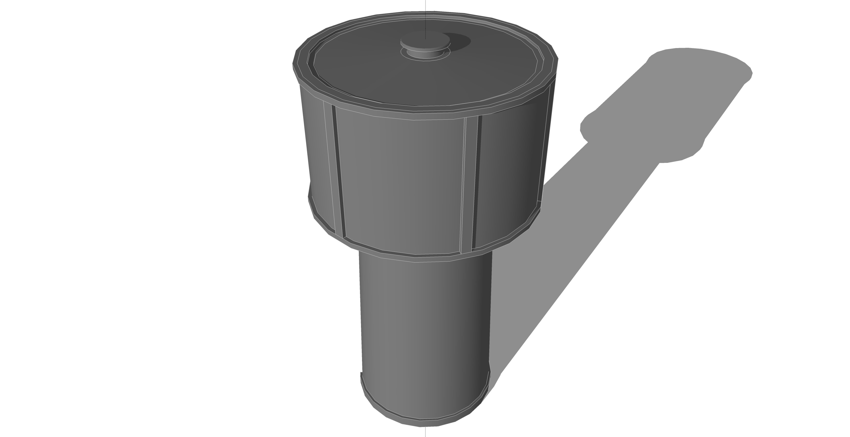 Water Tower Low-poly 3D model_6