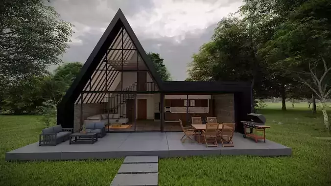 A frame house