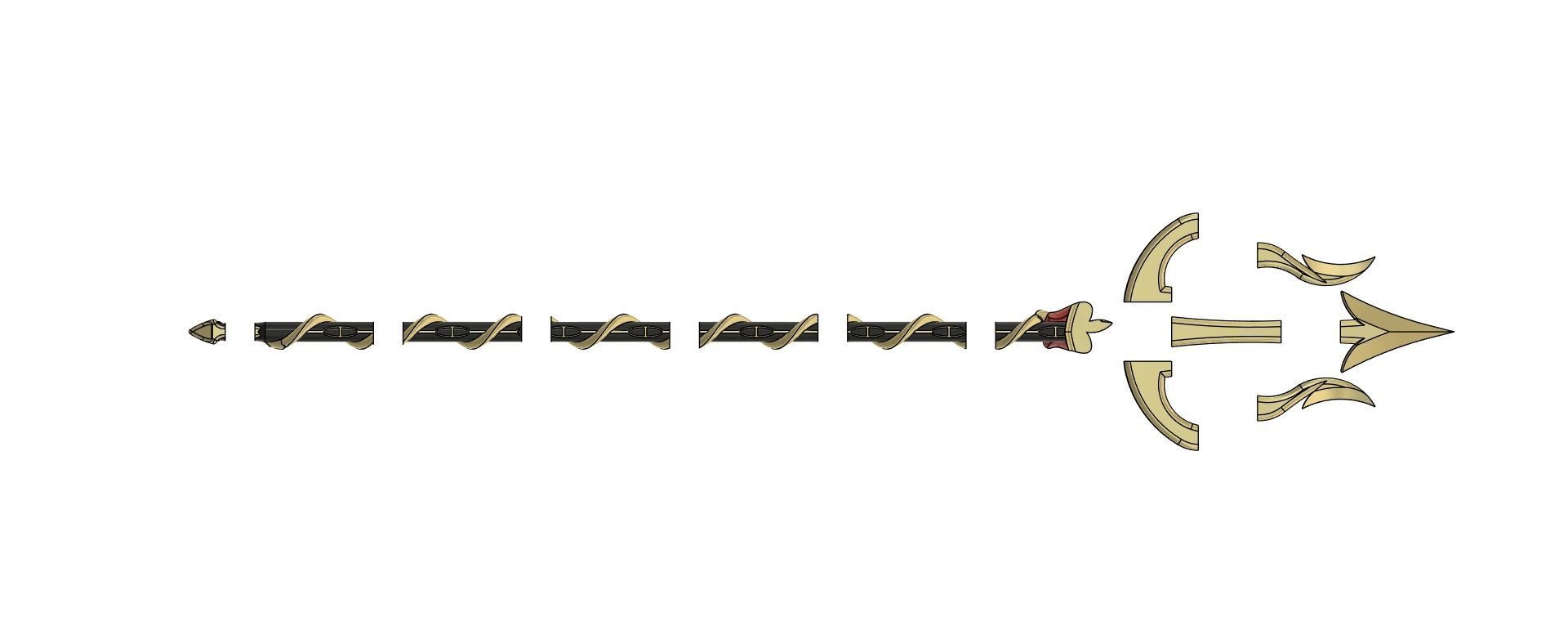 Princes Charlie Morningstar Trident - Hazbin hotel 3D print model_10