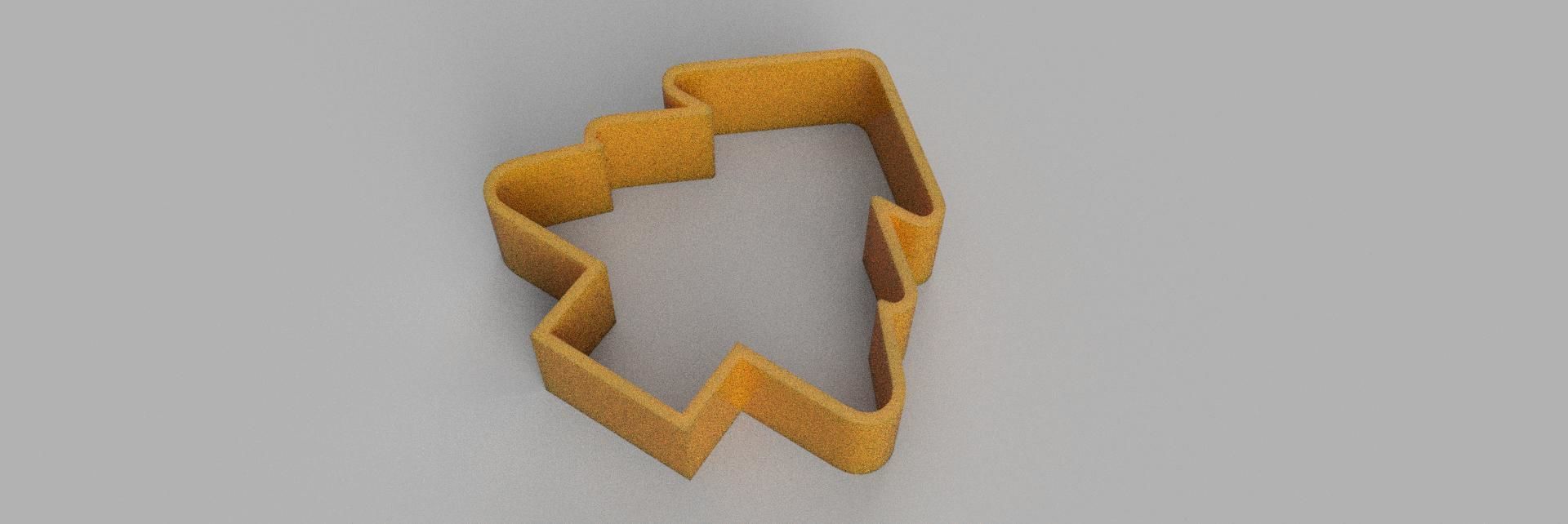 christmas tree COOKIE CUTTER 3D print model_2