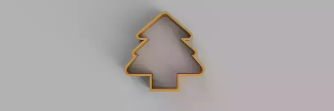 christmas tree COOKIE CUTTER 3D print model christmas tree COOKIE CUTTER 3D print model