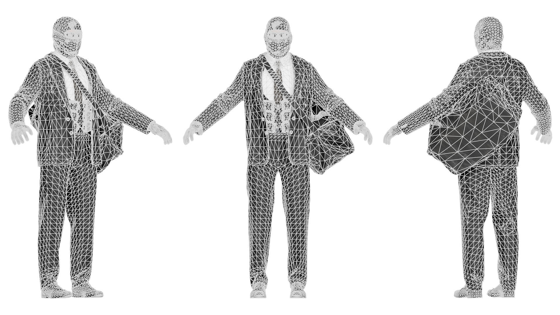 ROBBER CHARACTER RIGGED Low-poly 3D model_13